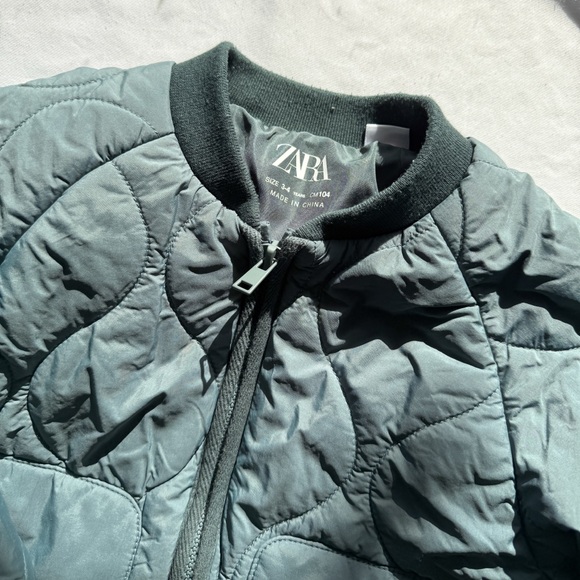 Zara Kids Green Padded Bomber 3-4T - Picture 3 of 7